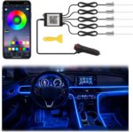 Interior Car LED Strip Lights APP Control, 5 in 1 RGB 16 Million Colors Ambient Lighting Kit with 275 inches Fiber Optic, Music Mode Inside Car Lighting Decoration - Image 2