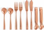Ironwood Gourmet Copper Charcuterie Utensil Set of 8, Includes Forks, Knives/Spreaders, Spoons, Tongs - Image 2