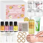 JUYRLE Body Scrub Making Kit- Make Your Own Salt Body Scrub with Almond Oil, Essential Oils, Moisturizing and Exfoliating Dry Skin Hand Foot DIY Organic Body Scrubs Gifts For Women & Men - Image 2