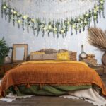 Juexica Artificial Hanging Eucalyptus Wall Decor Boho Bedroom Wall Decor with LED String Light for Home Office Farmhouse Nursery Bathroom Kitchen - Image 2