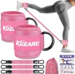 KUZARO Ankle Resistance Bands with Cuffs, Ankle Weights Bands for Working Out, Women Leg and Glutes Workout Equipment, Exercise Bands for Kickbacks, Butt and Booty Trainer, Home Gym Fitness Equipment - Image 2