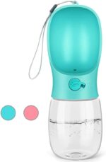 Kalimdor Dog Water Bottle, Leak Proof Portable Puppy Water Dispenser with Drinking Feeder for Pets Outdoor Walking, Hiking, Travel, Food Grade Plastic (12oz Blue) - Image 2