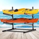 Kayak Storage Rack, Heavy Duty Freestanding Kayak Stand for 2/3 Kayaks, Adjustable Canoe and Paddleboard Holder for Indoor Outdoor Garage Storage, Assembly Required - Image 2
