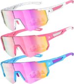 Kids Sunglasses Youth Baseball Softball Sunglasses for Girls Boys Age 4-14 UV Protection Sports Kids 3 Pack - Image 2