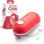 Kitchen Mama Mini Plus Rechargeable Electric Can Opener: USB-C Charging, Hands-Free, Auto Stop, Compact, Cordless, Smooth Edge - Perfect for Seniors with Arthritis, Home, and Travel (Red) - Image 2