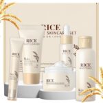 LAIKOU Skin Care Set, Korean Skin Care with Rice Cleanser, Toner, Serum, Eye Serum, Moisturizing Cream 5pcs for Women Teen Girls Mom Daughter Mother's Day Birthday Christmas Lover Korean Beauty - Image 2
