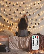 LECLSTAR 50 LED Photo Clips String Lights, 17ft with Remote - 8 Modes Fairy Lights to Clip on Pictures, Photos, Cards - Image 2