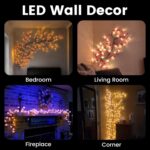 LED Tree Branch Lights for Wall 7.55 FT 144LEDs Cherry Blossom Lights Vine Light with Remote and 8 Lighting Modes Cherry Blossom Garland Willow Vine for Bedroom Indoor Wall Wedding Christmas Decor - Image 2