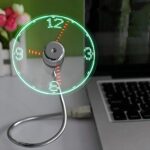 LED USB Clock Fan with Real Time Display Function,Stocking Stuffers for Men Christmas Gadgets,Father's Day Gifts,1 Year Warranty - Image 2