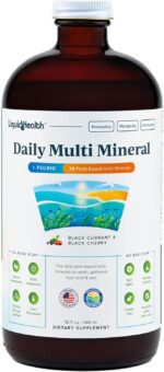 LIQUIDHEALTH Daily Multi Mineral Liquid Supplement with Fulvic Acid, Plant Based Ionic Aquamin Sea Trace Ocean Minerals - Immune Support, Energy, Gut Health, Detox - Made in USA, Vegetarian (32 oz) - Image 2