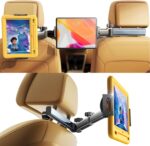 LISEN for iPad Holder Car Road Trip Essentials Travel Activities for Toddler Kids Gifts, Car Accessories for Women Moms Truck Interior 3in1 Tablet Holder for Back Seat Car Camping Headrest Organizer - Image 2
