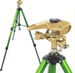 LIULO TOOL Large Impact Sprinkler on Tripod Base, Heavy Duty Zinc Alloy Sprinkler for Yard with Adjustable Head and Extendable Tripod, 360 Full Coverage Irrigation Tool for Lawn Garden - Image 2