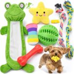 LOYEE 8 Pack Puppy Toys for Small Dogs, Luxury Dog Chew Toys with Squeaky Plush Toys, Rope Toys and Ball, Teething Toys for Puppy Supplies - Image 2