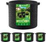 Land Guard 4-Pack Fabric Grow Bags 5 Gallon, Thickened Nonwoven Garden Pots, Growing Bags with Handles, Black - Image 2