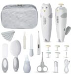 Lictin Baby Healthcare and Grooming Kit, 26 in 1 Rechargeable Nail Trimmer Electric Set,Safe File with Auto Light, Newborn Nursery Health Care Portable Safety Set for Infant Toddlers Boys Girls, Grey - Image 2