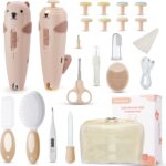 Lilian&Gema Baby Healthcare and Grooming Kit, 28-in-1 Rechargeable Nail Trimmer Electric Set, Dual Auto Light Baby Nail Care Kit, Portable Newborn Nursery Health Care Set for Infant Toddlers Boy Girl - Image 2