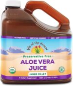 Lily of the Desert Aloe Vera Juice - Organic, Preservative-Free Inner Fillet Aloe Vera Drink with Natural Digestive Enzymes for Gut Health, Stomach Relief, Wellness, Glowing Skin, 128 Fl Oz - Image 2