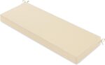 MIULEE Beige Outdoor Bench Cushion 48x18x3 Inch Waterproof 3-Year Color Fastness Patio Furniture Cushions for Porch Swing, Garden Bench Sofa Couch with Adjustable Ties No Slip Design - Image 2
