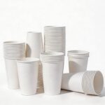 MOUMOULIFE Disposable Paper Coffee Cups 16 oz 100 Count, Leak-Proof White Hot/Cold Cups for Coffee Tea Water, Ideal for Home Office Daily Use & Small Gatherings - Image 2
