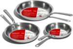 Made In Cookware | 3-Piece (Includes 8",10",12") Stainless Frying Pan Set | 5 Ply Stainless Clad | Professional Cookware | Crafted in Italy | Induction Compatible - Image 2