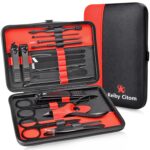 Manicure Set Professional Nail Clippers Kit Pedicure Care Tools- Stainless Steel Women Grooming Kit 18Pcs for Travel or Home (Red) - Image 2
