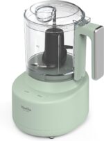 Martha Stewart 3 Cup Electric Food Chopper, Vegetable & Herb Mini Food Processor, 24oz BPA-Free Bowl, Stainless Steel Blades, Pour Spout, Dicing, Mincing, Chop & Puree, Dishwasher Safe, Honeydew - Image 2