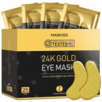 Maskiss 24k Gold Under Eye Patches (25 Pairs), eye mask, Collagen Skin Care Products, Eye Patches for Puffy Eyes, eye masks for dark circles and puffiness - Image 2