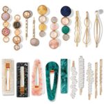 Mehayi 20 PCS Macaron Pearl Acrylic Resin Fashion Hair Clips Set, Cute Hair Barrettes Bobby Pins, Boho Fancy Hairpin Accessories Headwear Styling Tools, Gifts for Women Girls Decorative Wedding - Image 2