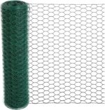 Mklsit Chicken Wire for Floral Arrangements, 15.7 x 157 Inches Green Mesh, 0.6 Inch Hexagonal Galvanized PVC Coated Netting Fence for Crafts, Poultry, Garden - Image 2