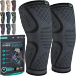 Modvel Compression Knee Brace for Women & Men, 2-Pack Knee Brace for Running Knee Pain, Knee Support Compression Sleeve, Workout Sports Knee Braces for Meniscus Tear, ACL & Arthritis Pain Relief - Image 2
