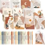 Mooliwe 24 Set/48 Pcs Positive Affirmation Gift Set Gratitude Notebooks with Pens Small Bags Motivational Encouragement Notepads Daily Affirmations Journal for Women Stress Relief Self Care (Rainbow) - Image 2
