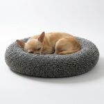 Muddy Mat® Cloud K-9 Dog Beds for Small Dogs & Cats, Soft & Relaxing Round Dog Bed, Chenille Material, Removable Cover, Washable & Dryer Safe – Grey Small(25'x25') - Image 2