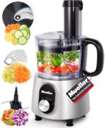 Mueller Ultra Prep Food Processor Chopper for Dicing, Slicing, Shredding, Mincing, and Pureeing, Food Chopper for Vegetables, Meat, Grains, Nuts, 8 Cup, Silver - Image 2