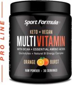 Multivitamin Powder - Keto Drink Mix for Men Women BCAA Amino Acids Won’t Upset Your Stomach - Keto Vegan Multivitamin with Electrolytes Super B Complex Digestive Enzyme (Orange Burst) - Image 2