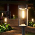 NEWMESSI 8 Pack Bright Solar Pathway Lights Outdoor,IP65 Waterproof Auto On/Off Solar Garden Light Path Lights Solar Powered for Outside Yard Path Lawn Walkway Driveway Landscape Lighting Patio Decor - Image 2