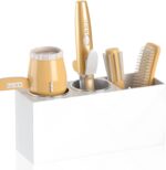 NIUBEE Wall Mount Hair Styling Tool Organizer - Bathroom Cabinet Holder for Blow Dryers, Flat Irons, Curling Irons - White - Image 2