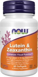 NOW Foods Supplements, Lutein & Zeaxanthin with 25 mg Lutein and 5 mg Zeaxanthin, 60 Softgels - Image 2