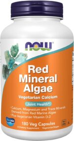 NOW Foods Supplements, Red Mineral Algae Plus Vitamin D-2, Joint Health*, 180 Veg Capsules - Image 2