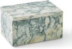 Natural Marble Storage Box with Lid, Rectangular Stone Organizer Box for Jewelry, Cotton Swabs, Makeup, 5.9x3.9x3.1 Inch Luxury Home Decor Marble Keepsake Box - Image 2