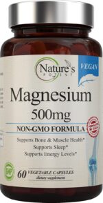 Nature's Potent Magnesium Supplements | Magnesium Citrate & Magnesium Oxide 500mg | Vegan Magnesium Supplement for Women & Men | USA Made Magnesium for Sleep Support - 60 Veggie Capsules - Image 2