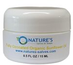 Nature's Salves and Soaps Fully Ozonated 100% Organic Unrefined Organic Sunflower Oil. Holistic, Homeopathic, Natural, Dental, Skin, Hair - 1/2 Oz. - Image 2