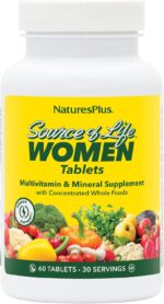 NaturesPlus Source of Life Women - 60 Tablets - Multivitamin & Mineral Supplement - with Iron, Calcium, Folate & Lutein - Gluten Free, Vegetarian - 30 Servings - Image 2
