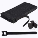 Nettbe 60 PCS 6 Inches Reusable Cable Ties, Adjustable Cord Straps Wire Organizer Cord Wrap and Hook Loop Cable Management - Image 2