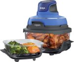Ninja Crispi Air Fryer, Microwave, Freezer & Dishwasher Safe, Non Toxic Glass Portable Cooking System, 4 QT & 6 Cup Glass Containers with Storage Lids, Easy Meals, Air Fry, Bake, Blue (Renewed) - Image 2