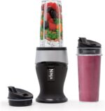 Ninja Fit Compact Personal Blender | Portable Blender for Smoothies, Shakes, and Frozen Blending | Includes (2) 16-oz. To-Go Cups and Spout Lids | 700 Watt | Black | QB3001SS - Image 2