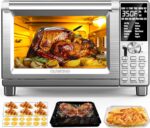 Nuwave Bravo Air Fryer Toaster Smart Oven, 12-in-1 Countertop Convection, 30-QT XL Capacity, 50°-500°F Temperature Controls, Top and Bottom Heater Adjustments 0%-100%, Brushed Stainless Steel Look - Image 2