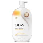 Olay Body Wash for Women, Ultra Moisture, 24/7 Moisture Barrier Repair, Hydrating Formula for Visibly Healthy Soft Skin, Vitamin B3 & Hyaluronic Blend, For All Skin Types, Shea Butter Scent, 35 fl oz - Image 2