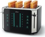 Oster 4-Slice Toaster Touch Screen Stainless Steel Digital Timer 6 Shade Settings Easy to Clean Removable Crumb Tray - Image 2