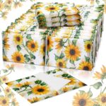 PerKoop 100 Pack Tissues Travel Size Disposable Pocket Facial Tissues Bulk, 3 Ply, Easter Spring Travel Wedding Guest School Wallet Purse Home Supplies(Sunflower) - Image 2