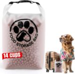 Pet Food Storage Bag for Travel - Transparent Leak-Proof Dog Food Container with Roll-Top Closure, Keeps Kibble Fresh for Camping Trip, Dog Boarding, Weekend Getaways (14 Cups) - Image 2